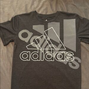 Adidas Charcoal Tee with Bold Logo